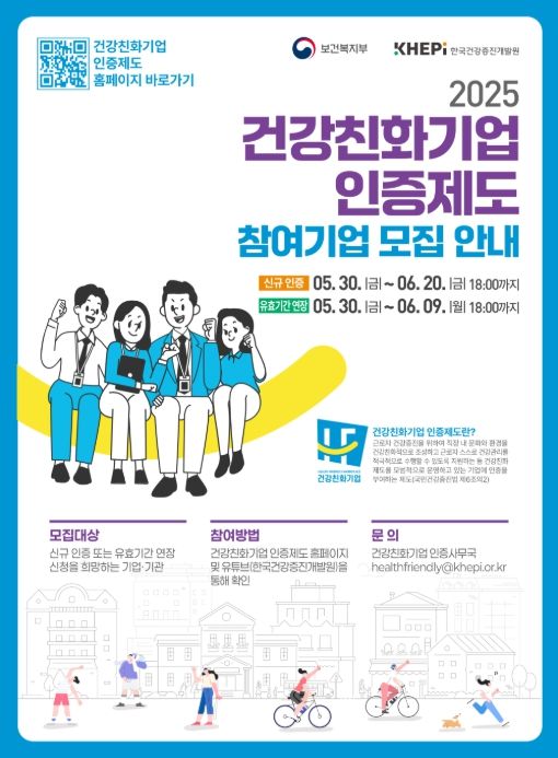 2025년 건강친화기업 인증제도 사업 안내 웹포스터