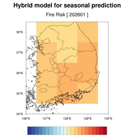산불발생 위험 장기예측 결과