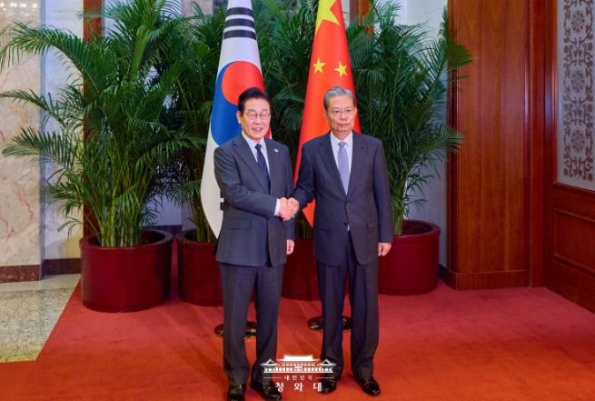 자오러지 전인대 상무위원장 접견(청와대)