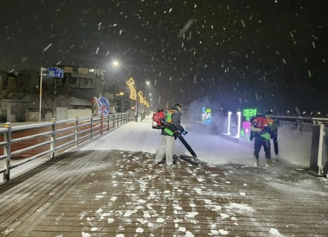 양평군지역자율방재단 제설작업