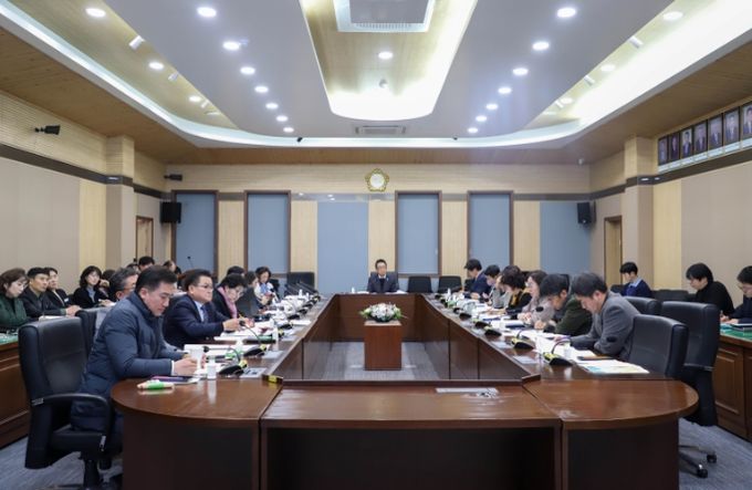 1월 정기 의원간담회 중인 평택시의회