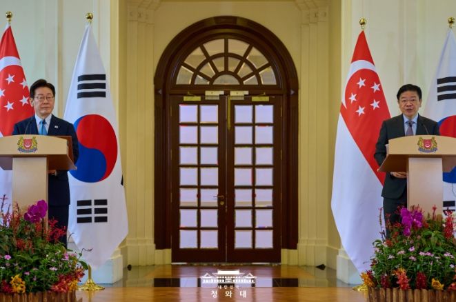 한-싱가포르 공동언론발표(청와대)